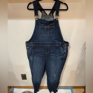 Torrid blue jean overalls, size 24